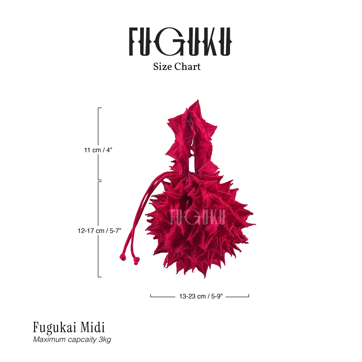 FUGUKU HAND BAG - FUGUKAI MIDI - FUSCHIA