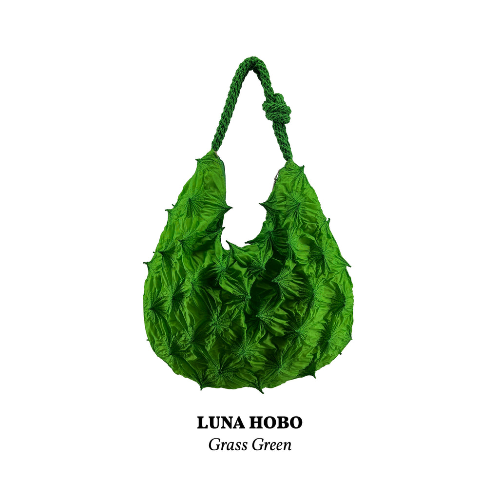 FUGUKU SHOULDER BAG - LUNA HOBO - GRASS GREEN