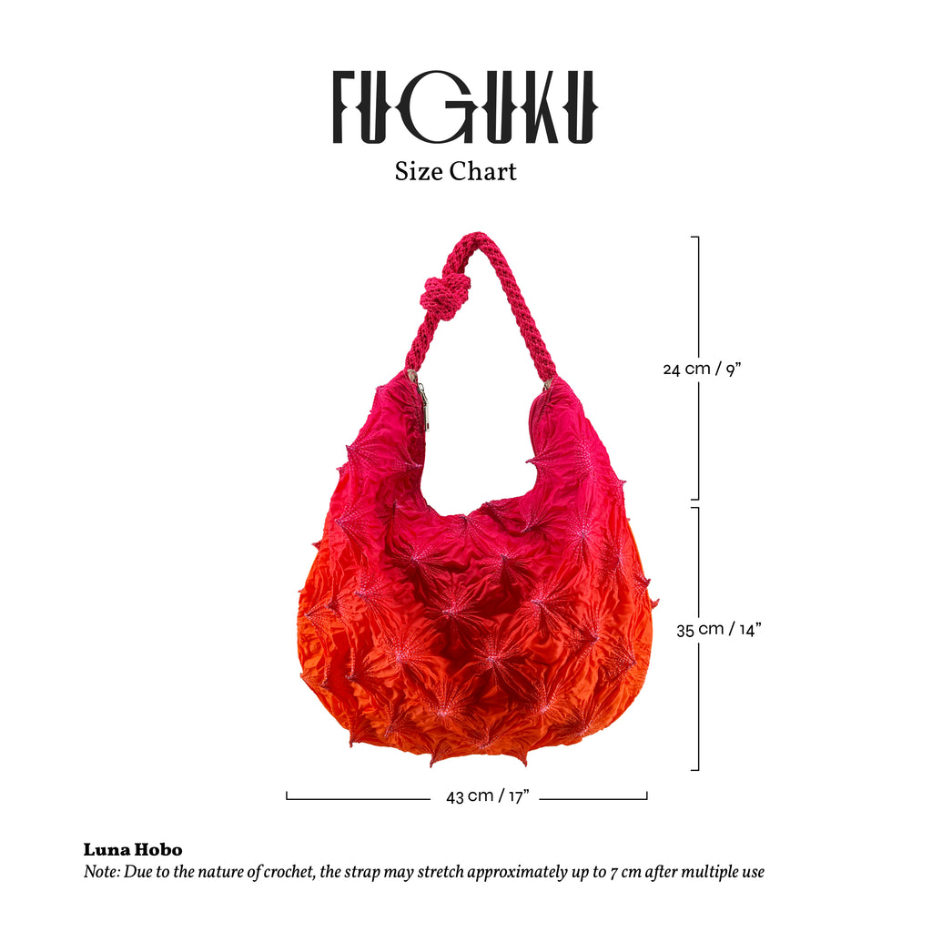 FUGUKU SHOULDER BAG - LUNA HOBO - WATER
