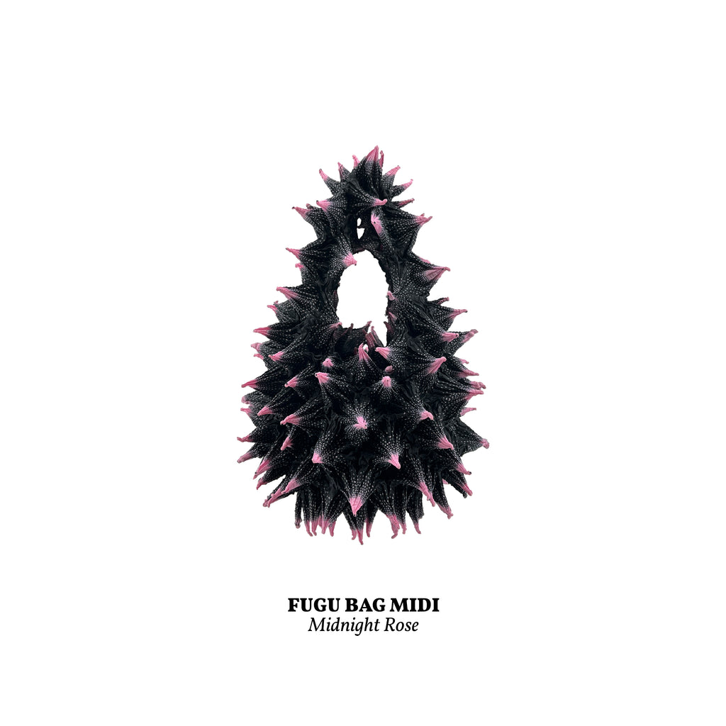 FUGUKU HAND BAG - FUGU MIDI - MIDNIGHT ROSE