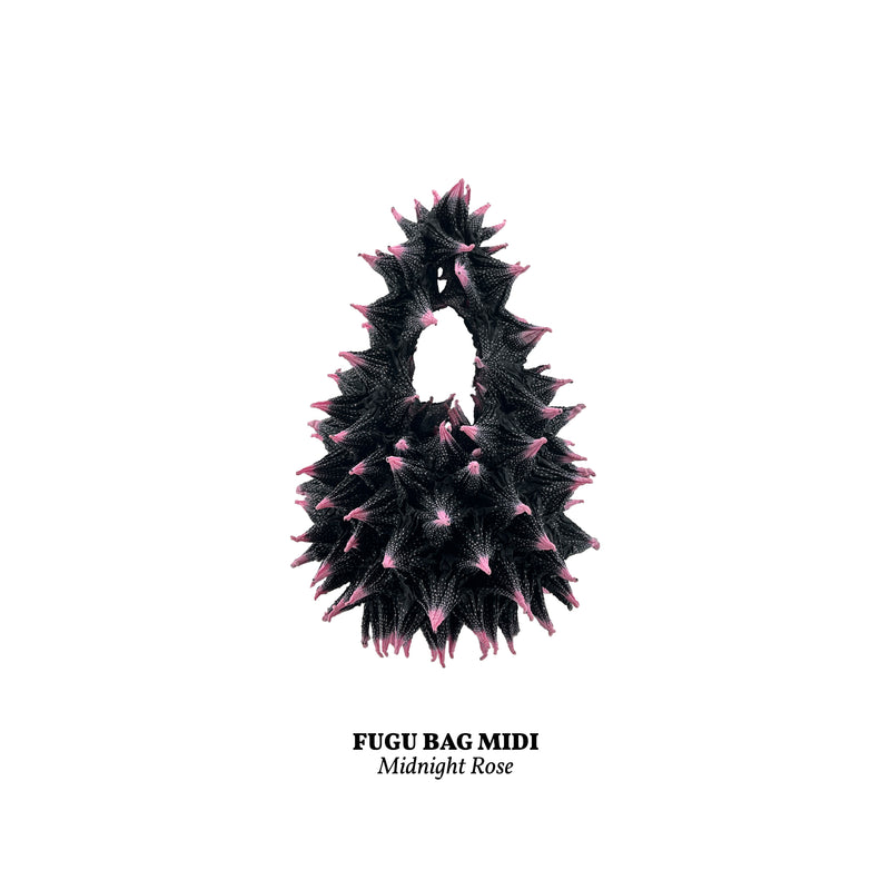 FUGUKU HAND BAG - FUGU MIDI - MIDNIGHT ROSE