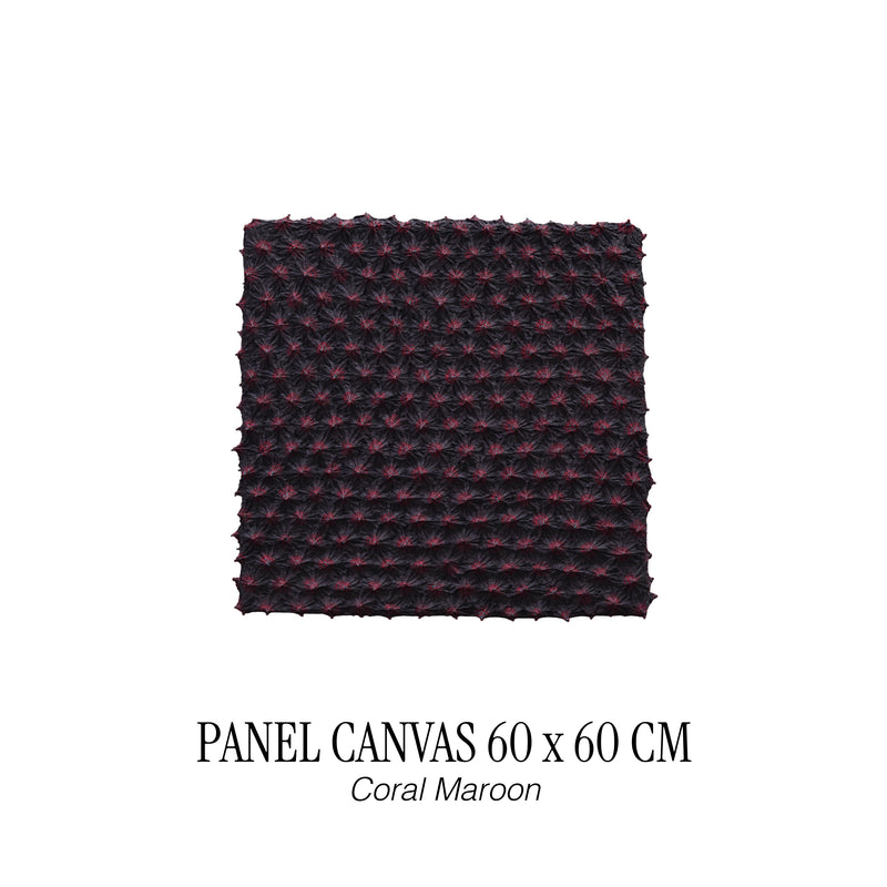PANEL CANVAS 60 X 60 CM - CORAL MAROON